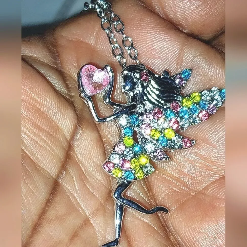 Stunning Fairy Rhinestones Necklace For Adults And Kids